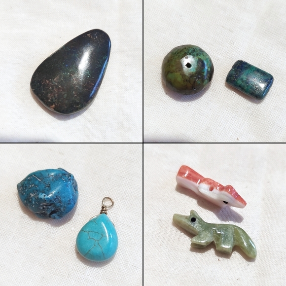 Bead destash, loose beads for jewelry making, mixed semiprecious glass metal - Picture 11 of 12